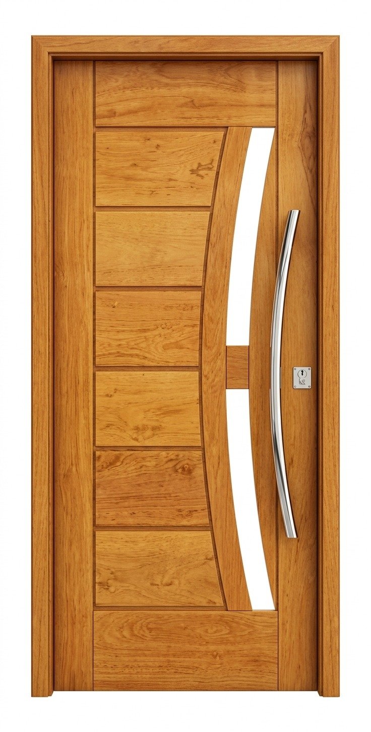 PORTA TAIBA + 2 VIDROS ARQUEADOS